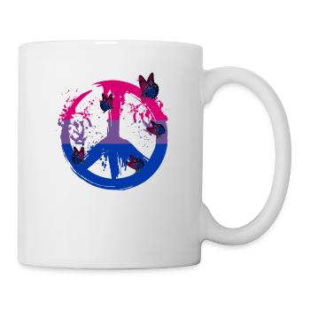 Bisexueller Schmetterlingsfrieden - Tasse - Weiß - Rechts