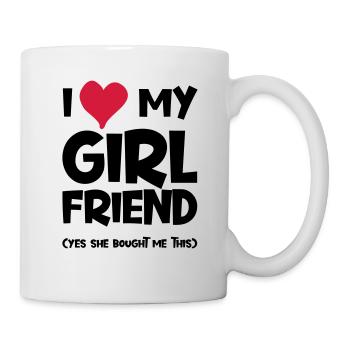 I love my Girlfriend she bought this Valentinesday - Mug - white - Right