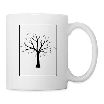Baum schwarz - Tasse - Weiß - Rechts