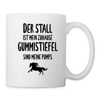 Stall mein Zuhause Gummistiefel meine Pumps - Tasse - Weiß - Rechts