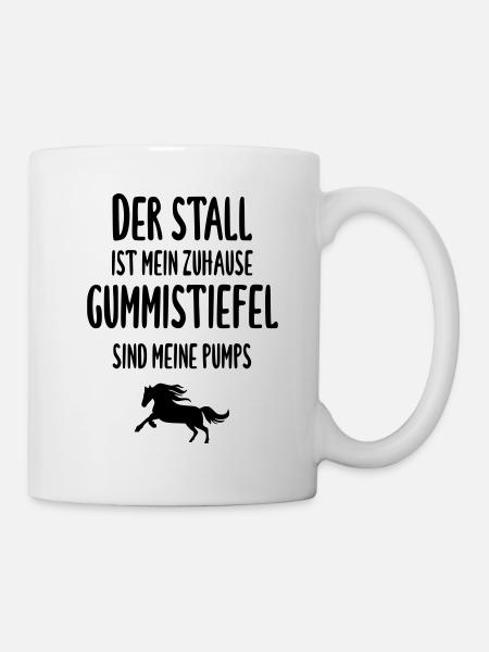 Stall mein Zuhause Gummistiefel meine Pumps - Tasse - Weiß