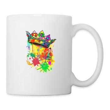 Colorful crown - Mug - white - Right