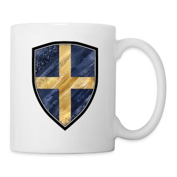 SCHWEDEN FAHNE FLAGGE WAPPEN - Tasse - Weiß - Rechts