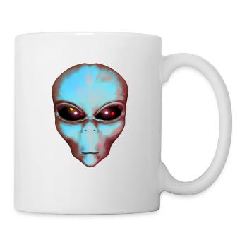 Alien head, alien, science-fiction - Mug blanc - blanc - Droite