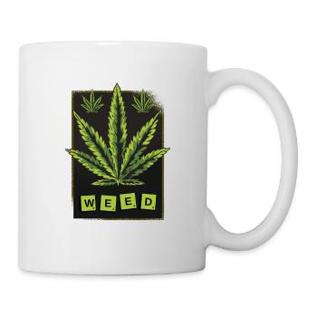Weed Cannabisblatt - Tasse - Weiß - Rechts