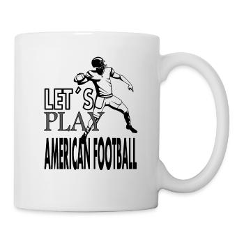 American Football amerikanischer Football - Tasse - Weiß - Rechts