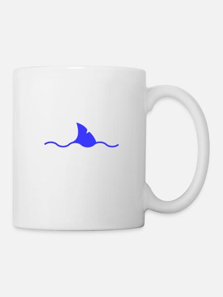 Haifisch Fun Shirt Fisch - Tasse - Weiß