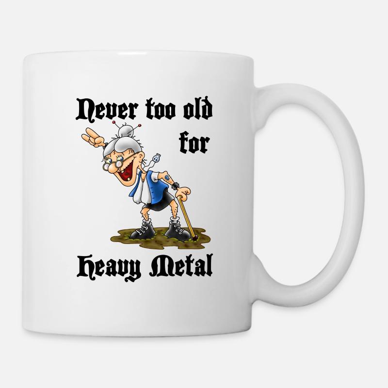 Grand-mère de heavy metal - Mug blanc - blanc