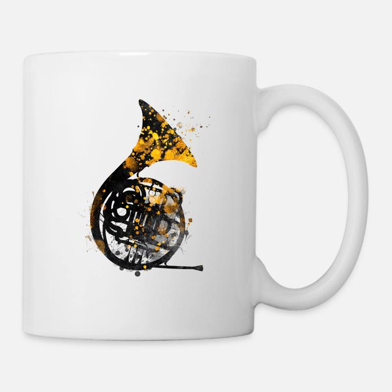Waldhorn Musik Kunst - Tasse - Weiß