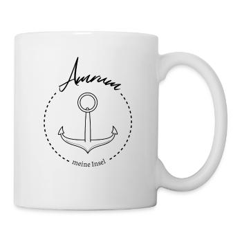 Amrum meine Insel cooler Spruch mit Anker Meer - Tasse - Weiß - Rechts