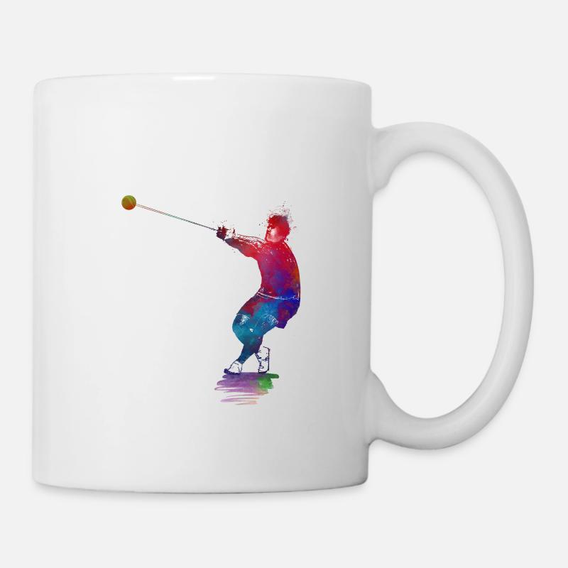 Hammerwurf Sportkunst - Tasse - Weiß