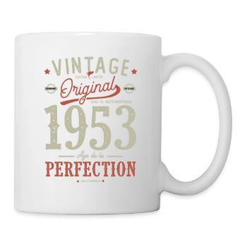 1953 age of perfection, birthday 68 years - Mug - white - Right