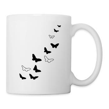 Schmetterlinge Frei Warm Frühling - Tasse - Weiß - Rechts