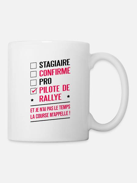 PILOTE DE RALLYE - Mug blanc - blanc