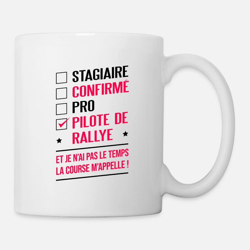 PILOTE DE RALLYE - Mug blanc - blanc