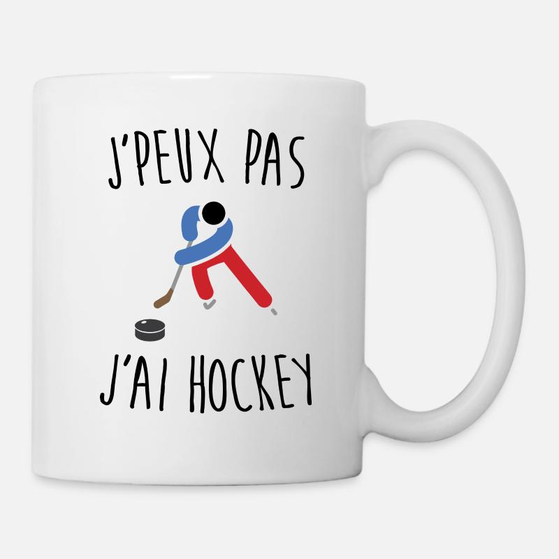 J'peux pas j'ai hockey - Mug blanc - blanc