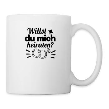 Heiratsantrag Verlobung | Antrag Hochzeitsantrag - Tasse - Weiß - Rechts