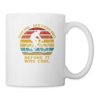 Retro Road Bike Social Distance Before It Was Cool - Mug - white - Right