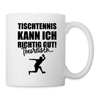Tischtennis Tischtennisspieler Ping-Pong Geschenk - Tasse - Weiß - Rechts