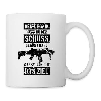 BUNDESWEHR SOLDATEN SCHUSS ZIEL MASCHINENGEWEHR - Tasse - Weiß - Rechts