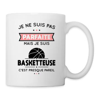 Je ne suis pas parfaite mais je suis basketteuse - Mug blanc - blanc - Droite