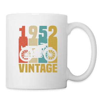 1952 Geburtstag Vintage Biker Motorrad Geschenk - Tasse - Weiß - Rechts