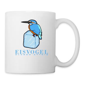 Eisvogel auf Eiswüfel - Tasse - Weiß - Rechts
