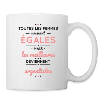Femmes égales meilleures deviennent urgentistes - Mug blanc - blanc - Droite