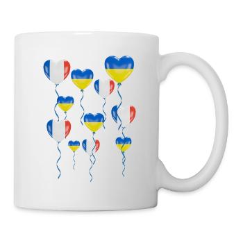 France : Solidarité et cœur pour l’Ukraine - Mug blanc - blanc - Droite