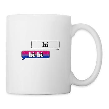 Bisexual Pride LGBT Hi Bi Bi Queer Non binaire - Mug blanc - blanc - Droite