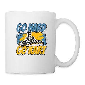 Go Hard Go Kart Gokarts Motorsport Kart Racing - Tasse - Weiß - Rechts