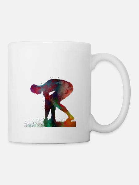 Schwimmersportkunst #swimmer #sport - Tasse - Weiß