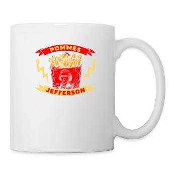 Pommes Jefferson Thomas USA American President - Tasse - Weiß - Rechts