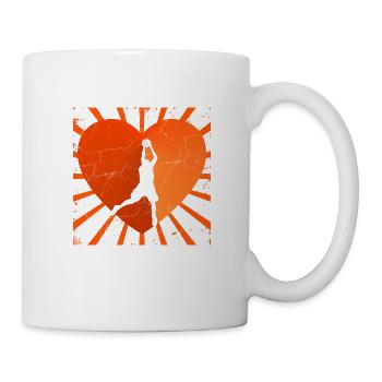 Basketball Love Hoops Ball Life Bball Dunk Heart - Mug - white - Right