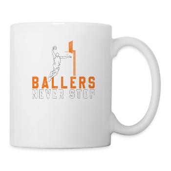 Ballers Basketball Hoops Ball Is Life Dunk Bball - Mug - white - Right