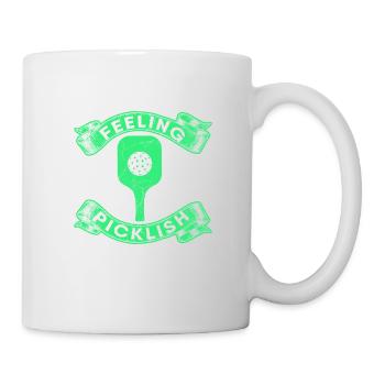 Feeling Picklish Pickleball Paddle Pickle Ball Ace - Mug - white - Right