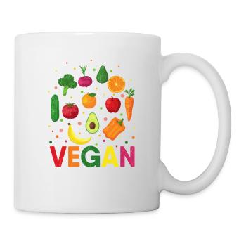 Vegan Plant Based Vegetarian Diet Veganism Veggies - Mug - white - Right