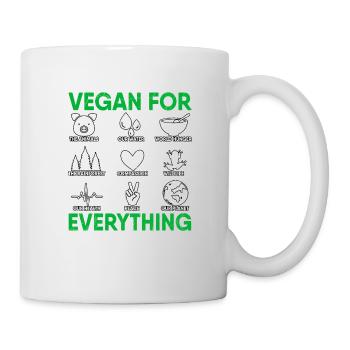 Vegan For Everything Plant Vegetarian Diet Veggies - Mug - white - Right