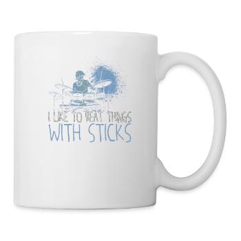 Percussion Drums Drummer Woodwind Snare Music Drum - Mug - white - Right