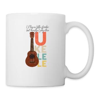 Guitar Ukelele Player Electric Guitar Bass Musicgu - Tasse - Weiß - Rechts
