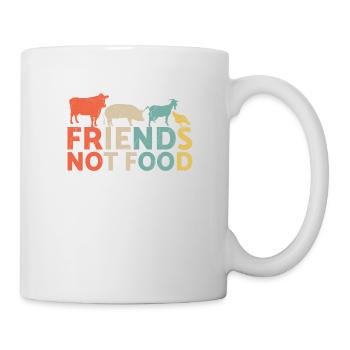 Friends Not Food Animal Rescue Animal Rights - Mug - white - Right