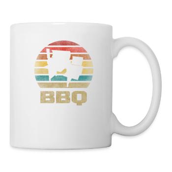 BBQ Time Barbecue Grilling Retro Vintage - Mug - white - Right