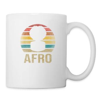 Afro Girl Hair Retro Vintage Sunset - Mug - white - Right