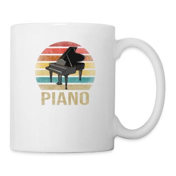 Piano à queue Musique Pianiste Retro Sunset - Mug blanc - blanc - Droite