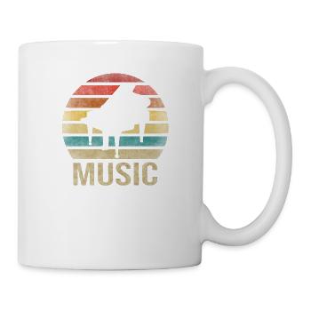 Piano à queue Musique Pianiste Retro Sunset - Mug blanc - blanc - Droite