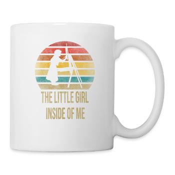 Peinture Petite Fille à l’intérieur Arts Rétro Coucher de Soleil - Mug blanc - blanc - Droite