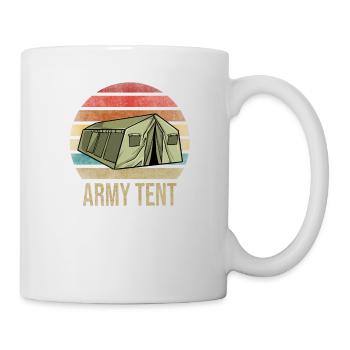 Military Tent Army Retro Sunset Vintage - Mug - white - Right