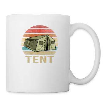 Military Tent Army Retro Sunset Vintage - Mug - white - Right