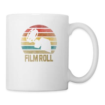 Movie Film Roll Cinema Retro Sunset - Tasse - Weiß - Rechts