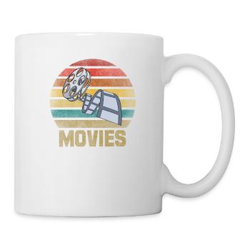 Movie Film Roll Cinema Retro Sunset - Tasse - Weiß - Rechts